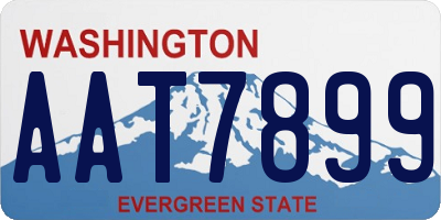 WA license plate AAT7899