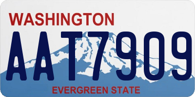WA license plate AAT7909
