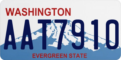 WA license plate AAT7910