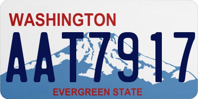 WA license plate AAT7917