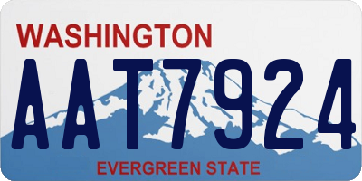 WA license plate AAT7924