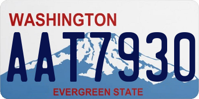WA license plate AAT7930