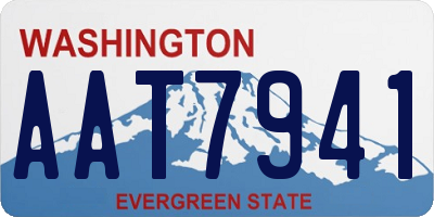 WA license plate AAT7941