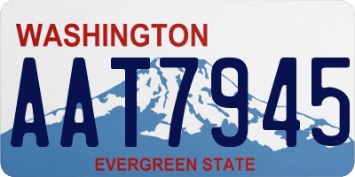 WA license plate AAT7945