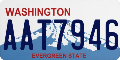 WA license plate AAT7946