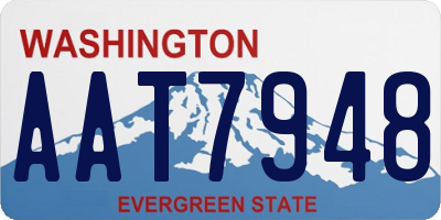 WA license plate AAT7948