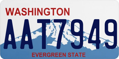 WA license plate AAT7949