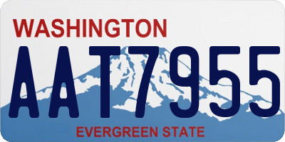 WA license plate AAT7955