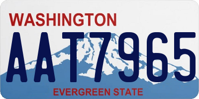 WA license plate AAT7965