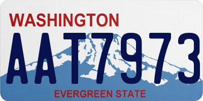 WA license plate AAT7973