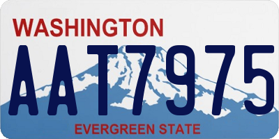 WA license plate AAT7975