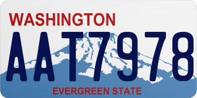 WA license plate AAT7978