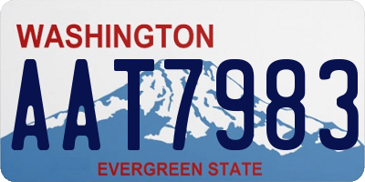 WA license plate AAT7983