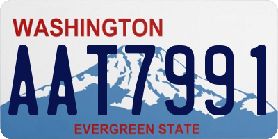 WA license plate AAT7991