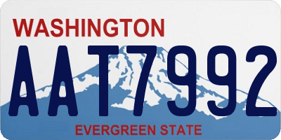 WA license plate AAT7992