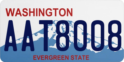 WA license plate AAT8008