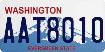WA license plate AAT8010