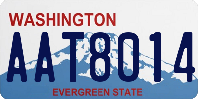 WA license plate AAT8014