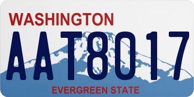 WA license plate AAT8017
