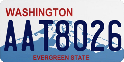 WA license plate AAT8026