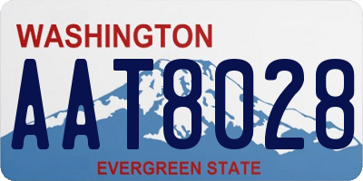 WA license plate AAT8028