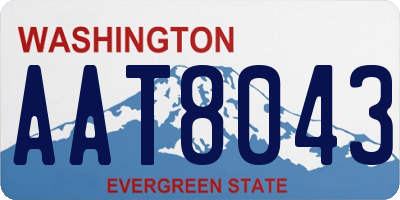 WA license plate AAT8043