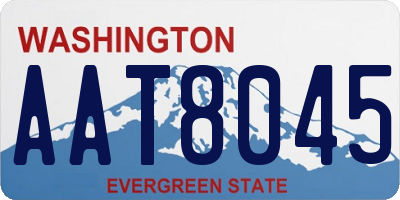 WA license plate AAT8045