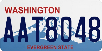 WA license plate AAT8048
