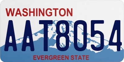 WA license plate AAT8054