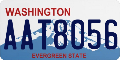 WA license plate AAT8056