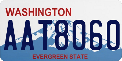 WA license plate AAT8060