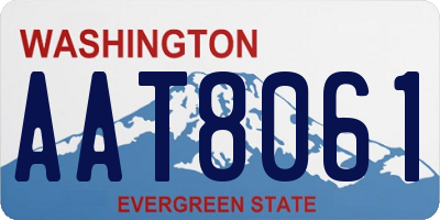WA license plate AAT8061