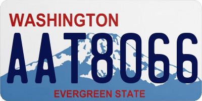 WA license plate AAT8066
