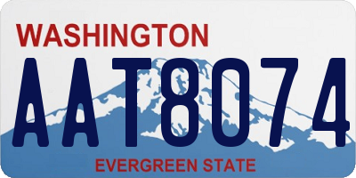WA license plate AAT8074