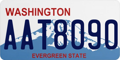 WA license plate AAT8090