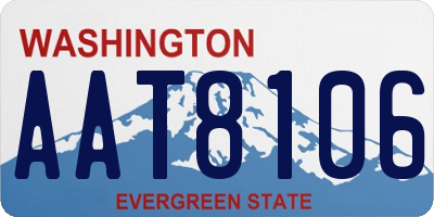 WA license plate AAT8106