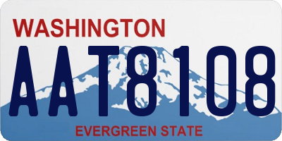 WA license plate AAT8108