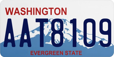 WA license plate AAT8109