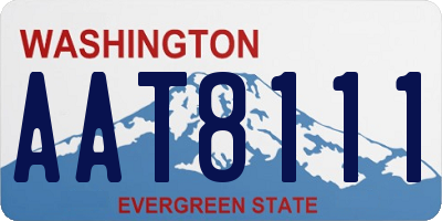 WA license plate AAT8111
