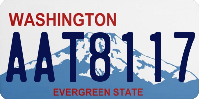 WA license plate AAT8117