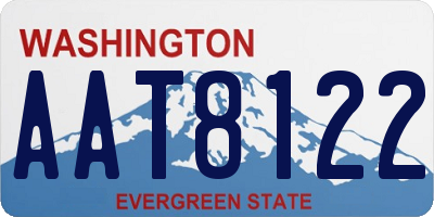 WA license plate AAT8122