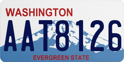 WA license plate AAT8126