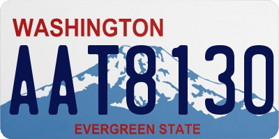 WA license plate AAT8130