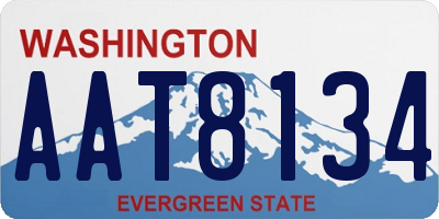 WA license plate AAT8134