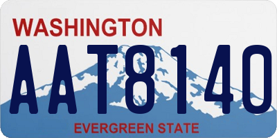 WA license plate AAT8140
