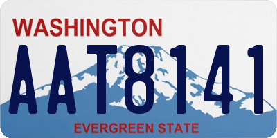 WA license plate AAT8141