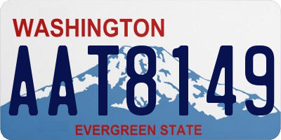 WA license plate AAT8149