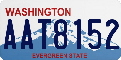 WA license plate AAT8152