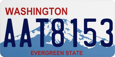 WA license plate AAT8153