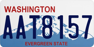 WA license plate AAT8157